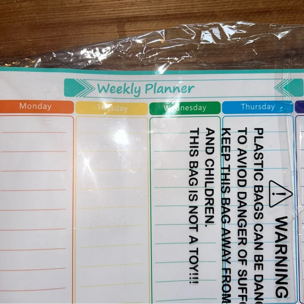 Magnetic Colorful Weekly Planner Dry Erase